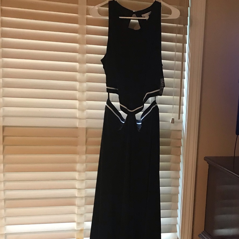 Long black evening dress.  New with tags